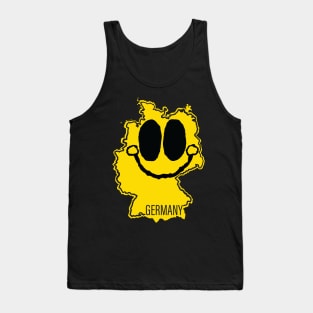 Germany Happy Cartoon Map Face with smile Tank Top